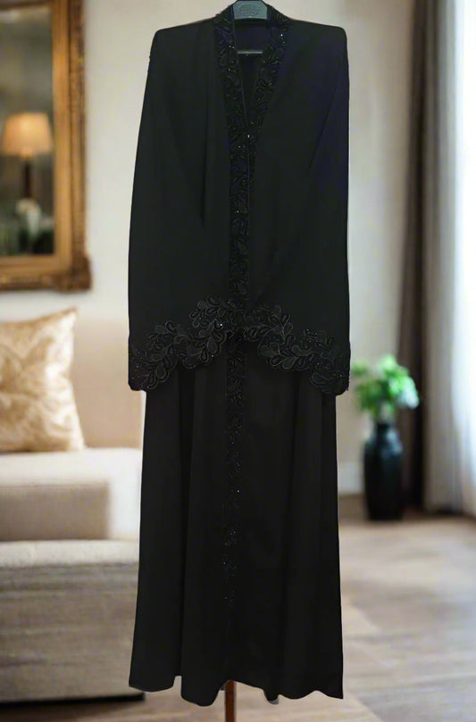 Nida Fabric Abaya - Featuring Elegant Velvet Work